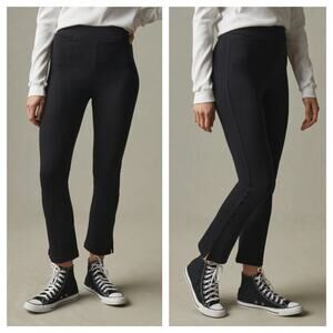 [American Giant] Black Ponte Knit Kick Flare High Rise Pants Pull On Work Sz 16